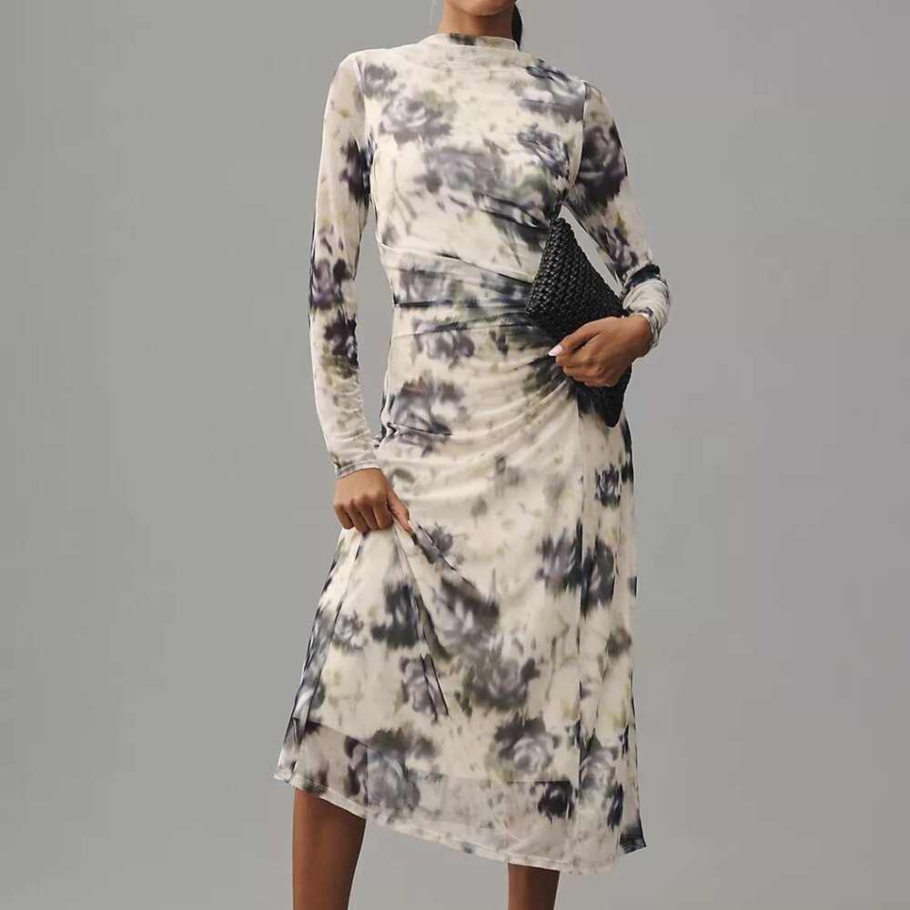 Sarah Hann Iris Mesh Dress | Anthropologie Sz M